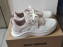 安踏（ANTA）女鞋运动鞋新款夏季网面透气初中学生休闲老爹鞋青少年中考跑步鞋 象牙白/藕灰色【透气网面】 38.5 【官方正品-假一赔十】 实拍图