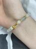 周百福 足金竹节手链女高端轻奢和田玉转运珠手串纪念日生日礼物送女友 实拍图