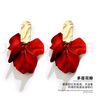 黛若红色耳夹无耳洞女大耳环坠气质个性名媛夸张耳饰高级秋冬新年喜庆 实拍图