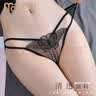 莫代尔 女式内裤轻薄舒适透气性感诱惑迷人少女蕾丝无痕三角裤 黑色+红色+浅紫 3条 L 体重115-140斤 实拍图