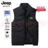 JEEP SPIRIT吉普衣多穿秋冬羽绒马甲男外套无袖坎肩男士纯色大码胖子马夹保暖 黑色 3XL 实拍图
