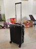 乌尼莫克（Uniamog）德国品牌2025新款行李箱拉杆箱全铝镁合金旅行箱登机箱密码皮箱子 曜岩黑-尊享款 加厚铝镁合金硬箱 20英寸 /弹簧减震万向轮+一键刹车 实拍图