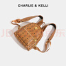 CHARLIE&KELLI CK品牌包包女款书包双肩包女士2025年妈咪背包大容量实用礼物女 棕色小号【京仓配送 礼袋包装】 实拍图