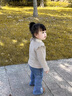 班喜迪女童裤子秋装2026新款洋气宝宝休闲裤童装喇叭裤春秋季儿童牛仔裤 蓝色 80 实拍图