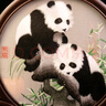 蜀中瑰宝蜀绣双面刺绣熊猫文创摆件中国特色礼物送老外出国成都伴手礼纪念 登高熊猫 实拍图