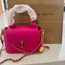 CHARLES&KEITH发条锁扣圆珠拎手提包链条单肩包包女包生日礼物CK2-50701121 Fuchsia紫红色 S 实拍图