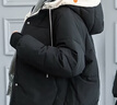 连帽短款棉衣女冬季韩版宽松学院风棉服外套撞色百搭面包服J601 黑色 L （115-130斤） 实拍图