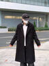 顶峰保罗（Dingfengbaoluo）毛呢大衣男秋冬季中长款高级感英伦风呢子外套风衣HT99黑色3XL 实拍图