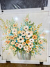 墨派（Mopai）餐厅装饰画手绘油画美式花卉高端客厅肌理挂画正方形壁画免打孔 花开富贵 60*60cm手绘油画 实拍图