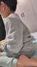 ELLE BABY儿童秋衣套装宝宝睡衣儿童保暖内衣套装秋裤秋衣男童女童睡衣保暖 浅绿色（上衣+长裤） 130码 实拍图