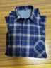 立蒙冬季男士保暖衬衫加绒加厚长袖格子衬衣中年爸爸装 316蓝灰格4XL 实拍图