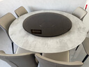 森林信达家具家用高档大圆桌钢化玻璃转盘茶色咖啡色圆盘转桌圆转台 咖啡色 直径90cm -厚12mm 实拍图