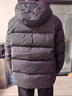 准者长款羽绒服男女情侣款春夏白鸭绒连帽保暖防风加厚运动外套 纯正黑 S (165) 实拍图