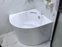 东鹏（DONGPENG）浴缸家用亚克力日式spa按摩浴缸小户型成人坐式酒店三角圆形浴缸 龙头缸0.9*0.9米 实拍图