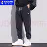 啄木鸟休闲裤男2026秋冬百搭加绒加厚男士九分束脚裤男显瘦宽松裤子男裤 260黑色加绒 2XL 建议145-160斤 实拍图