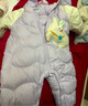 巴拉巴拉童装婴儿连体羽绒服连体衣宝宝衣服冬装哈衣爬服萌趣男童女童 粉紫A70708 90cm 实拍图