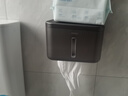 九牧（JOMOO）枪灰厕所纸巾盒卫生间防水纸巾架免打孔抽纸盒可置物卷纸厕纸盒 枪灰色纸巾盒【适合抽纸】 实拍图
