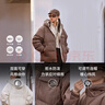 adidas 600蓬拒水保暖双面穿休闲连帽鸭绒羽绒服男女秋冬阿迪达斯 岩层深土地棕   M   实拍图