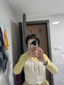 鸭鸭（YAYA）羽绒小马甲女打底2023年秋冬新款轻薄短款背心修身内搭羽绒服内胆 米白色（吊带马甲款） M (建议90-100斤) 实拍图