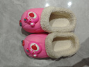 儿童棉拖鞋冬季加绒加厚可拆卸脚套防水防滑儿童男女可爱棉拖鞋 玫红【草莓熊】 30.5 内长18cm，尺码偏小 实拍图