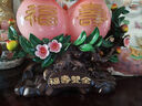 森木桐寿桃摆件祝寿吉祥礼物送老人长辈爷爷奶奶60 70 80岁生日大寿礼品 福寿双全B粉色小号长33高25.5 实拍图