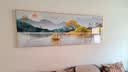鼎松晖客厅装饰画现代简约大气壁画山水画背有靠山墙画沙发背景墙挂画 旭日东升A款-轻奢高档大气山水画 210x70(适合2.5-3.5米沙发)晶瓷 实拍图