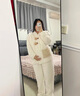 贞喜气 珊瑚绒月子服秋冬款加绒加厚V领产妇哺乳孕妇睡衣孕期喂奶套装女 米白熊XL码（建议120-140斤） 实拍图
