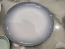 国玥景德镇碗碟套装轻奢骨瓷碗盘组合金边陶瓷碗具菜盘家用单个餐具 渐变灰8英寸浅盘1个 实拍图