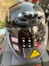 LS2新款摩托车头盔四分三盔电动助力车四季大尾翼大码男女半盔OF608 亮黑 4XL(建议63-64CM) 实拍图