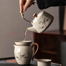 瓷牌茗茶具汝窑茶具套装家用高档陶瓷开片泡茶壶盖碗茶杯整套功夫茶具 富竹提梁盖碗8杯13件+道罐洗礼盒 实拍图