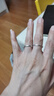 中国黄金（CHINA GOLD）足银情侣戒指男女一对素圈磨砂对戒七七夕情人节礼物送女朋友老婆 【情侣款】古法素圈戒指【情侣一对】 实拍图