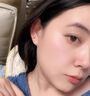QMXD耳钉男潮流男士冷淡风睡觉不用摘单只耳环养耳洞耳骨钉女钛钢耳饰 银色一对 实拍图