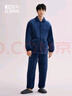 红豆（Hodo）珊瑚绒加厚夹棉睡衣女情侣抗静电男士秋冬季保暖可外穿家居服套装 男士藏青 翻盖口袋 2XL (180) 男士 实拍图
