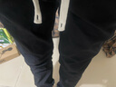 啄木鸟（TUCANO）休闲裤男秋冬季宽松束脚裤子男韩版潮工装小脚长裤 黑色加绒 XL 实拍图