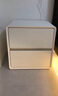 米客米家极窄床头柜小型简约现代卧室夹缝实木窄柜迷你床边置物架简易柜子 奶白色【升级加厚实木】 50x40x47cm 整装发货  送货入户 实拍图