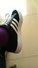 阿迪达斯（adidas）男鞋休闲鞋 25冬新款运动鞋时尚复古网球鞋子舒适耐磨透气滑板鞋 经典黑白【HOOPS CLASSIC】 43 内长265mm 实拍图