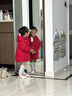 戴维贝拉（DAVE＆BELLA）女童羽绒服男童90绒保暖羽绒衣儿童冬装幼儿新年宝宝冬季外出服 中国红DB16448 90 cm（建议身高80-90cm） 实拍图