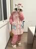 果壳（Gukoo）情侣睡衣女秋冬新款卡通珊瑚绒加厚男士家居服冬睡衣套装D 鲁斯佛男套 XL 实拍图