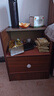立太（LEADTEK） 床头柜简约现代卧室床边柜家用简易收纳柜多功能省空间带锁柜子 【单抽】古檀木色 实拍图