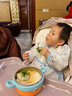 贝肽斯一体式餐椅罩衣四季宝宝吃饭围兜防水儿童辅食防脏饭兜进食围裙 卡菲曼恐龙长袖带兜【下摆可拆】 均码 [建议4个月-6岁]一衣三用 实拍图