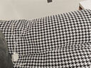 钟爱一生雪尼尔沙发垫套装四季沙发罩套巾全盖防滑千鸟格坐垫组合贵妃通用 千鸟格 黑白格 90cm*120cm 单片 实拍图