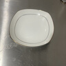 瓷秀源金边骨瓷盘子菜盘家用陶瓷创意餐具四方四角盘正方形碟子方汤方盘 金边5.5英寸方碟10个 实拍图