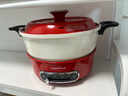摩飞电器（Morphyrichards）多功能锅一锅多用 电锅炒菜一体不粘锅 分离式电炒锅电煮锅小电锅 鸳鸯电火锅料理锅 3L 英伦红（标配深煮锅+鸳鸯盘） 实拍图