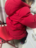 雪中飞【蓄热】童装儿童羽绒服男童女童纯色中大童拼接羽绒服红色150cm 实拍图