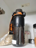 cica运动水杯男女士大容量Tritan塑料杯子耐高温学生儿童军训水壶夏季 黑色850ml-（吸管+直饮+茶隔） 实拍图