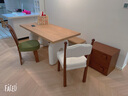 莫语麦兜餐桌原创设计法式奶油风实木餐桌椅组合原木色书桌 人鱼椅*2【中古色】 实拍图