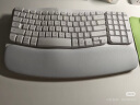 罗技（Logitech）Wave Keys波浪键盘 人体工学键盘 办公键盘 无线键盘 蓝牙键盘 配备软垫掌托 3台设备连接 白色 实拍图