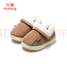牧童儿童棉拖鞋男冬加绒保暖家居鞋室内软底亲子包跟棉鞋女 栗子棕200 实拍图