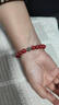 天然保真高含量单圈朱砂手串和田玉男款女士正品原石妈转运珠手链 碧玉-帝王砂8mm 实拍图