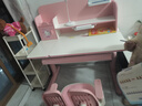 Hello Kitty【送货到家】儿童学习桌中小学生书桌椅可升降写字桌椅套装男女孩 1米抗醛板材+加高书架+矫姿椅 粉 实拍图
